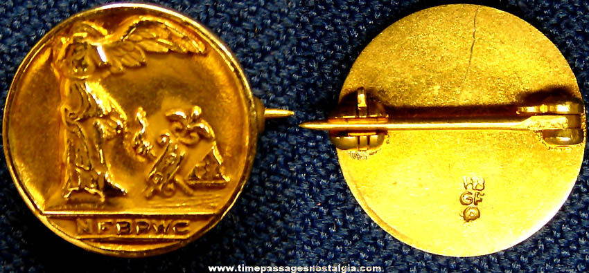 Old National Federation of Business & Professional Women’s Clubs Advertising Jewelry Pin