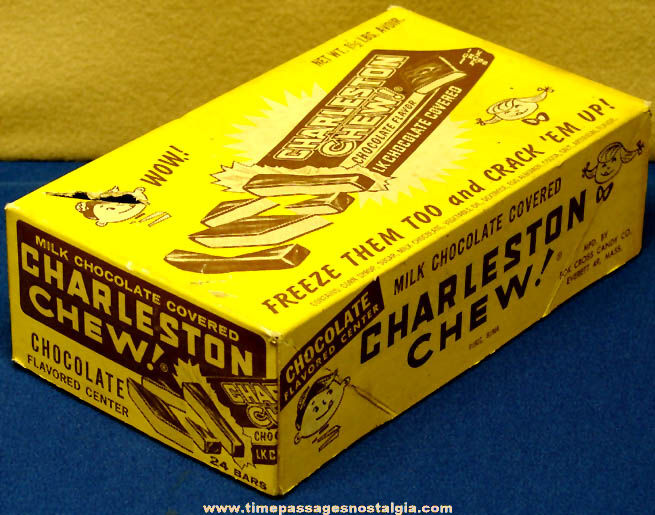 1964 Charleston Chew Candy Bar Advertising Store Display Box