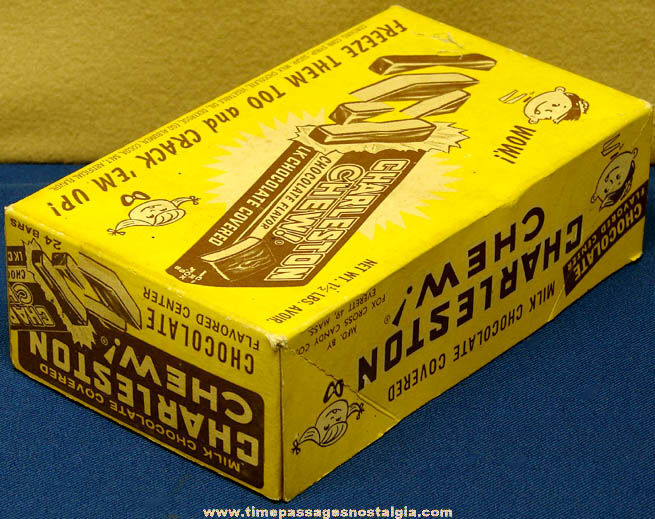 1964 Charleston Chew Candy Bar Advertising Store Display Box