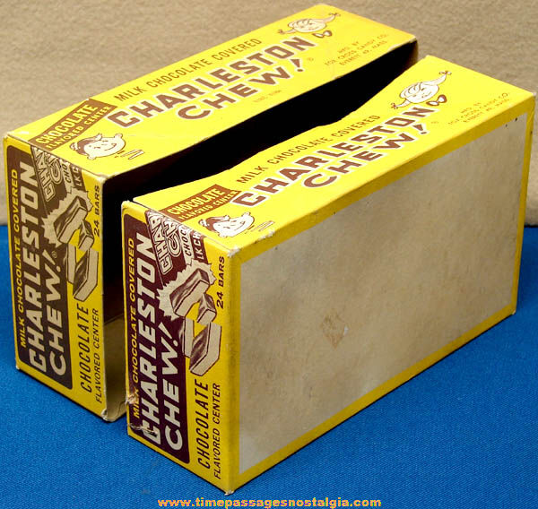 1964 Charleston Chew Candy Bar Advertising Store Display Box