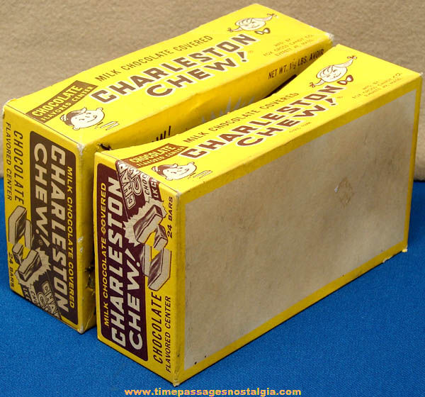 1964 Charleston Chew Candy Bar Advertising Store Display Box