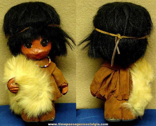 Old Native American Indian Child Toy Doll