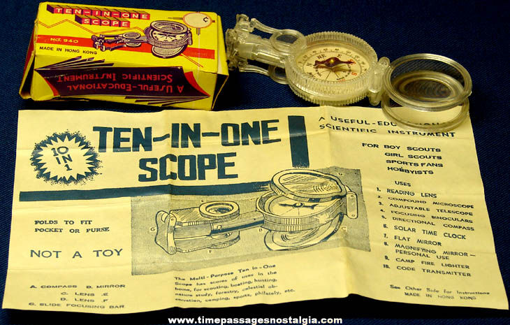 Old Boxed Ten In One Scope Instrument with Instructions