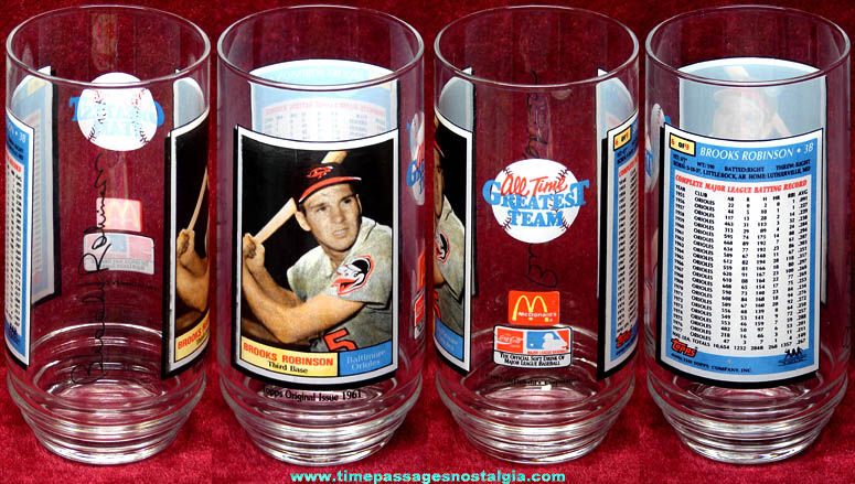 1993 Brooks Robinson Baltimore Orioles McDonalds Advertising Premium Drink Glass