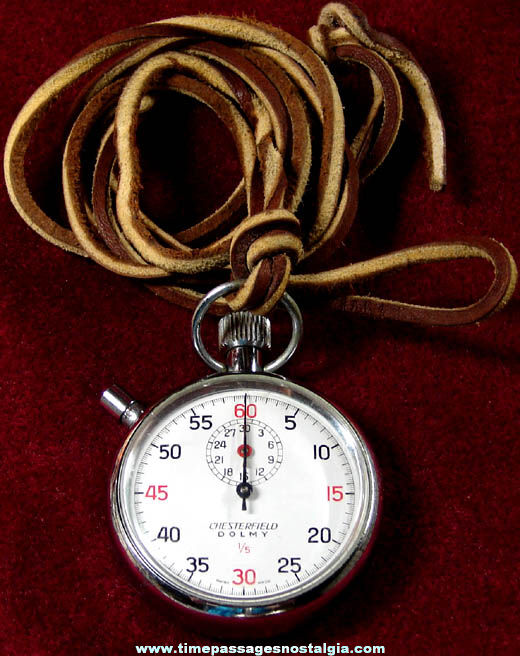 Chesterfield Dolmy Stop Watch with Leather Cord