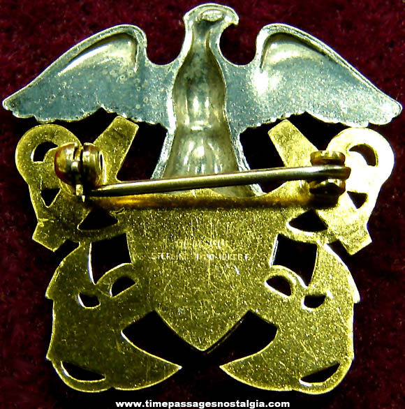 United States Navy Officer Sterling Silver & Gold Filled Insignia Pin