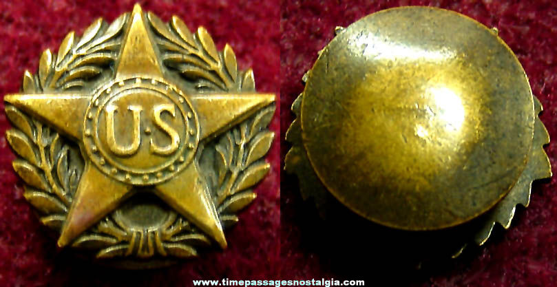 World War I Victory Veteran Bronze Star Lapel Stud Button