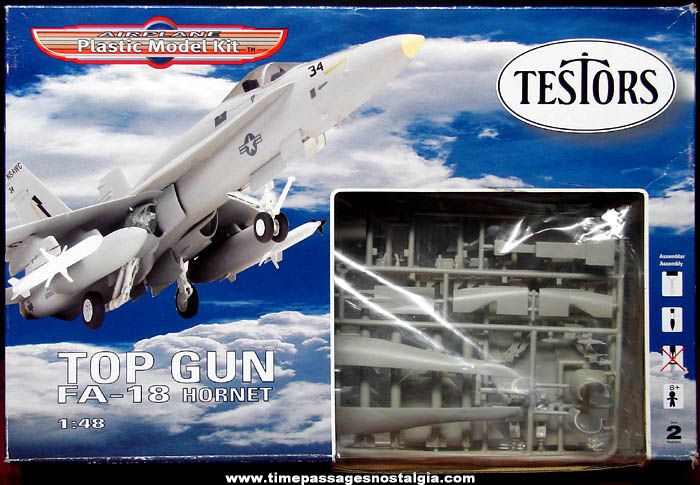 Unbuilt 2003 United States Top Gun FA-18 Hornet Testors Jet Airplane Model Kit