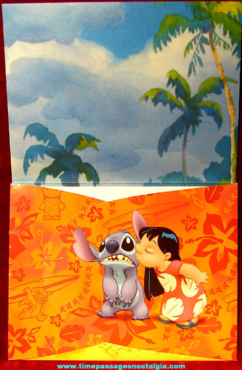 Colorful Walt Disney Lilo & Stitch Character Lithographed Portfolio Set with (4) Movie Scene Prints
