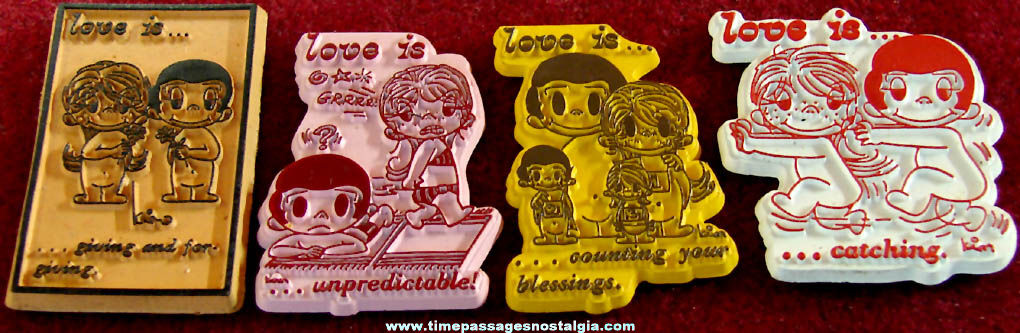 (4) Different ©1970 Kim LOVE IS... Comic Strip Character Magnets