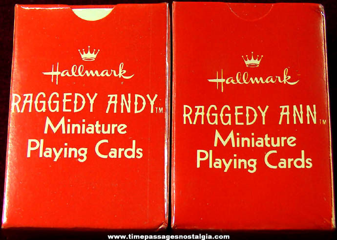 Unopened ©1974 Raggedy Ann & Andy Character Hallmark Cards Miniature Playing Card Decks
