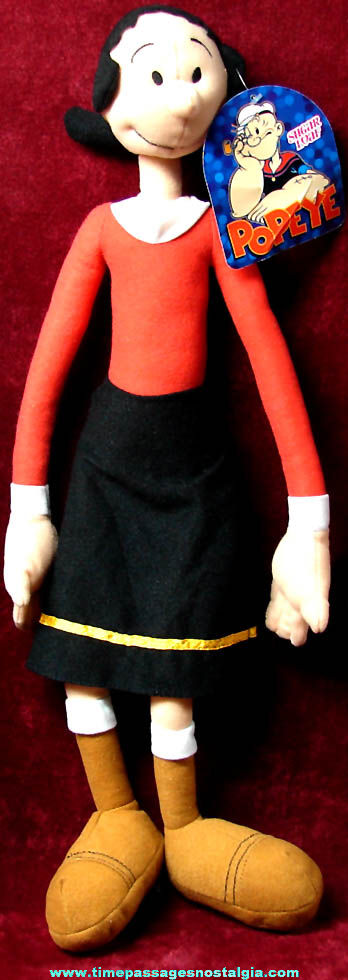 Large Unused 2012 King Features Syndicate Olive Oyl Cartoon Character Toy Cloth Doll