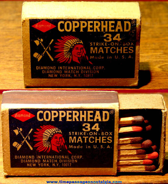 Old Copper Art Deco or Arts & Crafts Match Holder & Dispenser Ash Tray