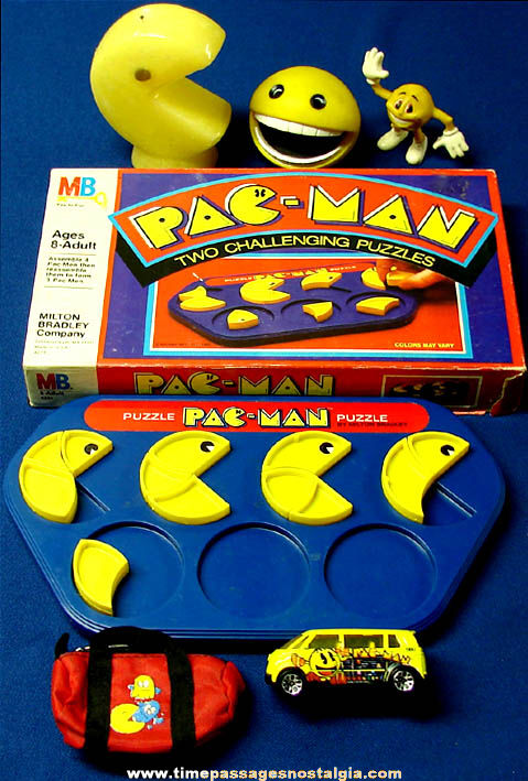(6) Different Pac Man Video Game Character Items