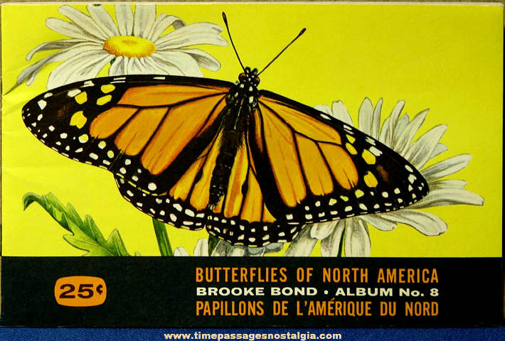 Unused 1965 Brooke Bond Tea Butterflies of North America Premium Card Album