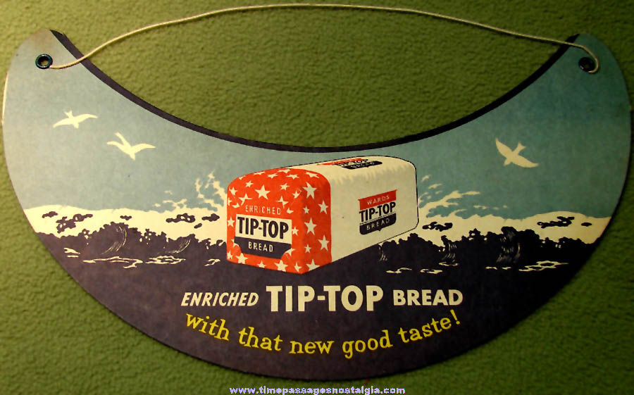 Unused ©1955 Wards Tip Top Bread & Cakes Advertising Premium Sun Visor