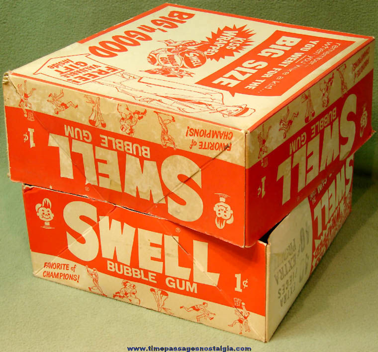 Colorful Old Swell Bubble Gum Store Shelf Advertising Display Box
