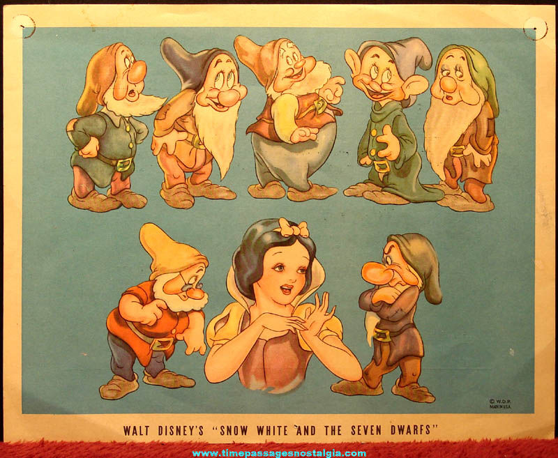 Old Walt Disney Snow White & The Seven Dwarfs Doll Contest Advertisement