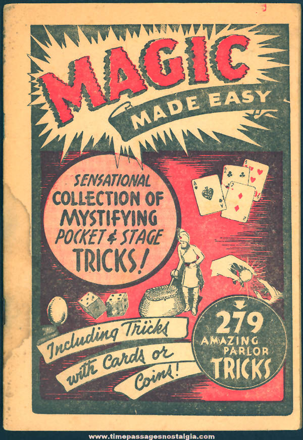 Old Magic Made Easy Magician Magic Tricks Booklet