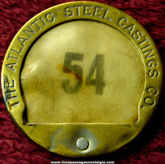 Old Atlantic Steel Castings Company Advertising Employee Badge Pin