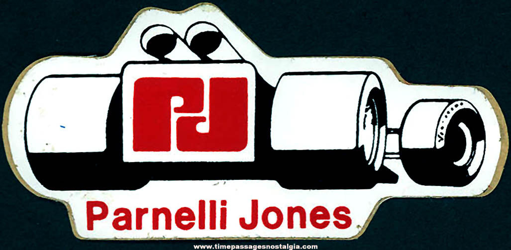 Small Old Unused Parnelli Jones Auto Racing Advertising Sticker