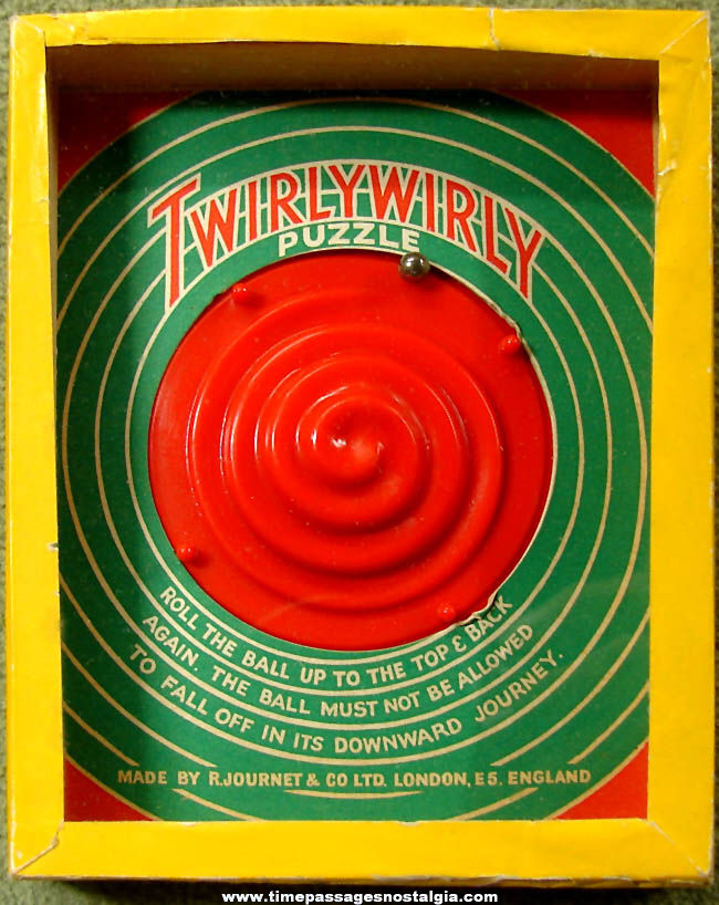 Old Robert Journet & Company Twirlywirly Dexterity Puzzle Game