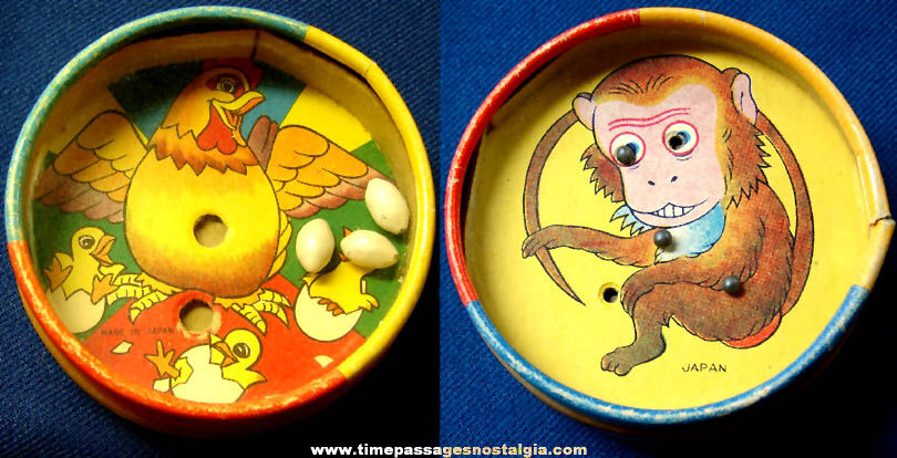 Colorful Old Chicken and Monkey Two Sided Dexterity Palm Puzzle Game