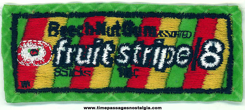 Colorful Old Beech Nut Fruit Stripe Chewing Gum Advertising Embroidered Cloth Patch