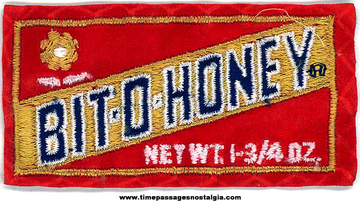 Colorful Old Bit-O-Honey Candy Advertising Embroidered Cloth Patch