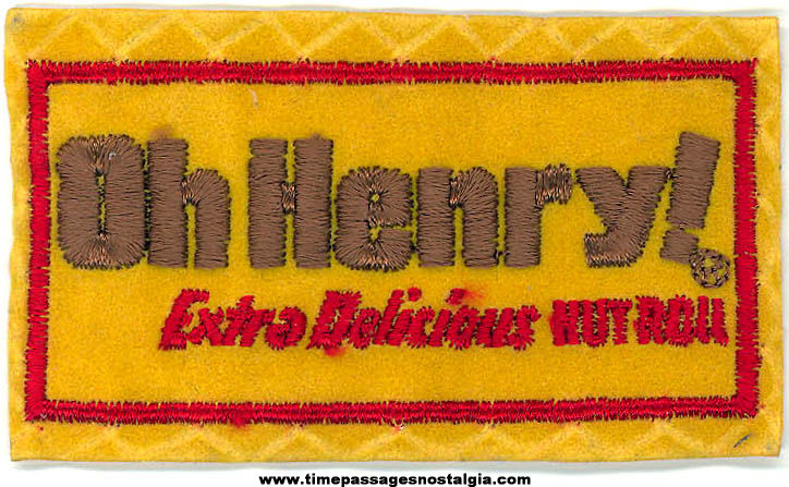 Colorful Old Oh Henry Candy Bar Advertising Embroidered Cloth Patch