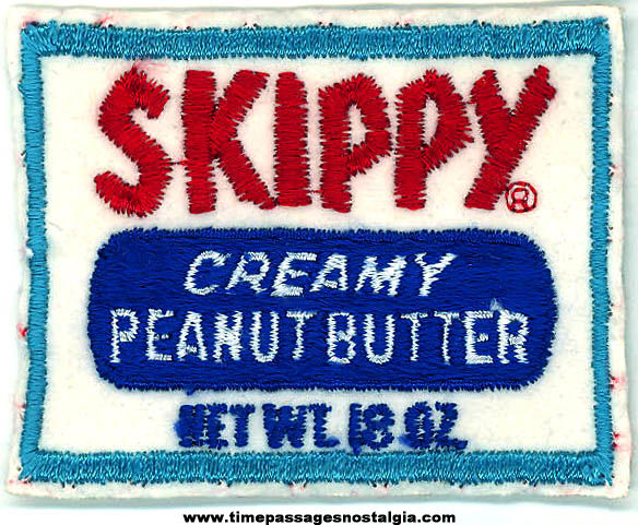 Colorful Old Skippy Peanut Butter Advertising Embroidered Cloth Patch