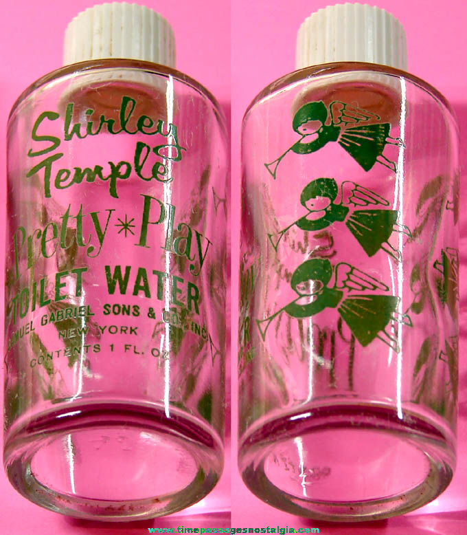1950s Shirley Temple Gabriel Pretty Play Set Toilet Water Advertising Bottle