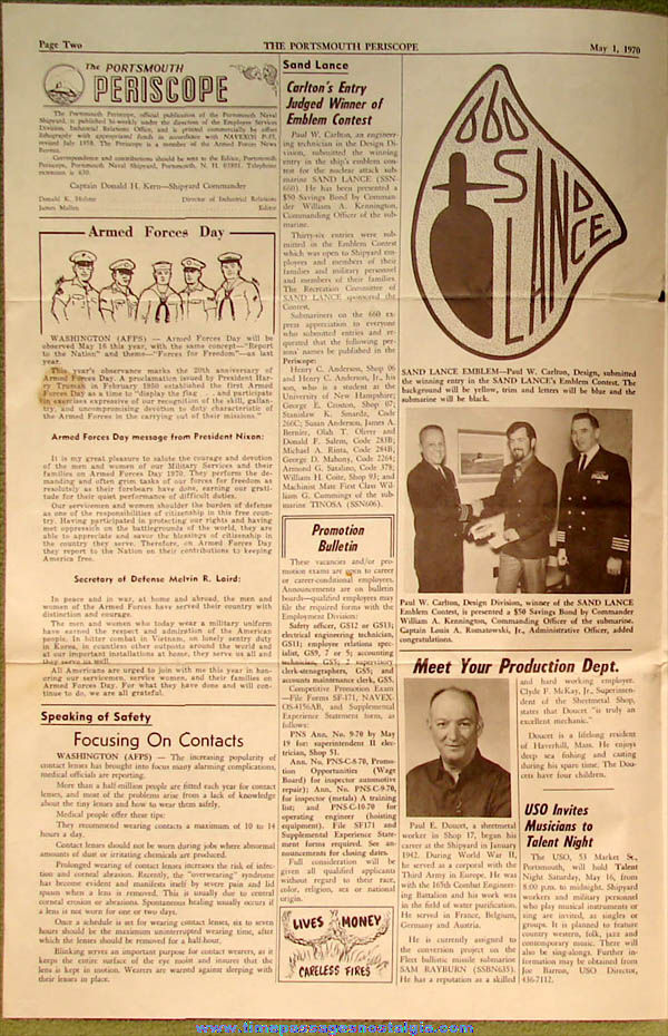 15 May 1970 Portsmouth Periscope Portsmouth Naval Shipyard Newspaper