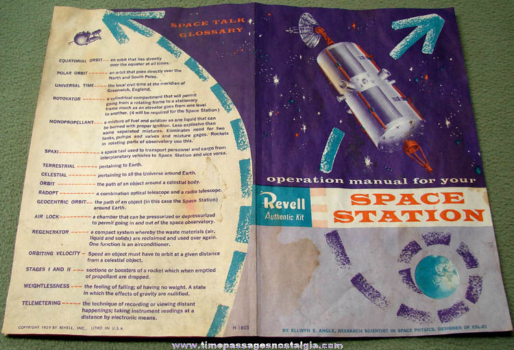 1959 Revell Toy Space Station Plastic Model Kit For Restoration or Parts