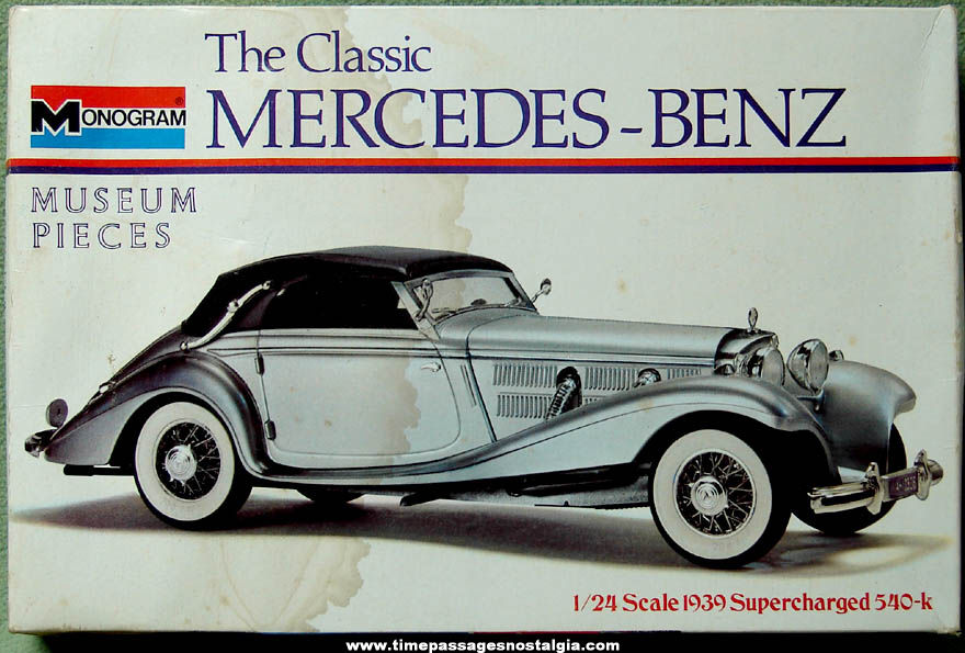 Unbuilt ©1966 & 1972 Monogram 1939 Mercedes Benz Automobile Plastic Model Kit