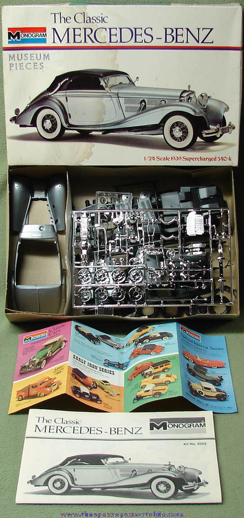 Unbuilt ©1966 & 1972 Monogram 1939 Mercedes Benz Automobile Plastic Model Kit