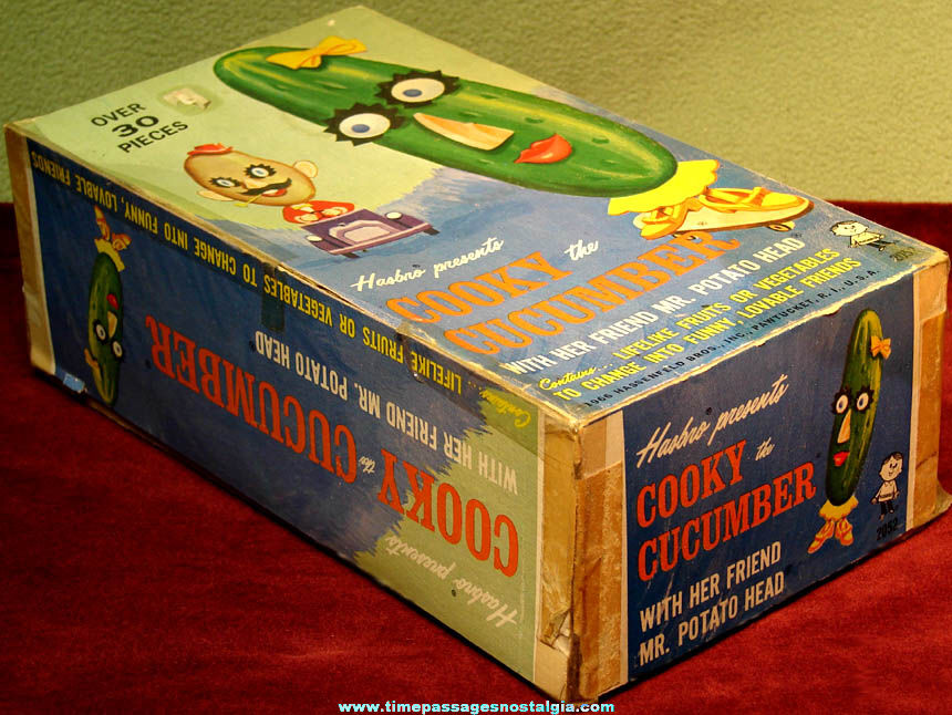 1966 Cooky Cucumber & Mr. Potato Head Box of Toy Parts