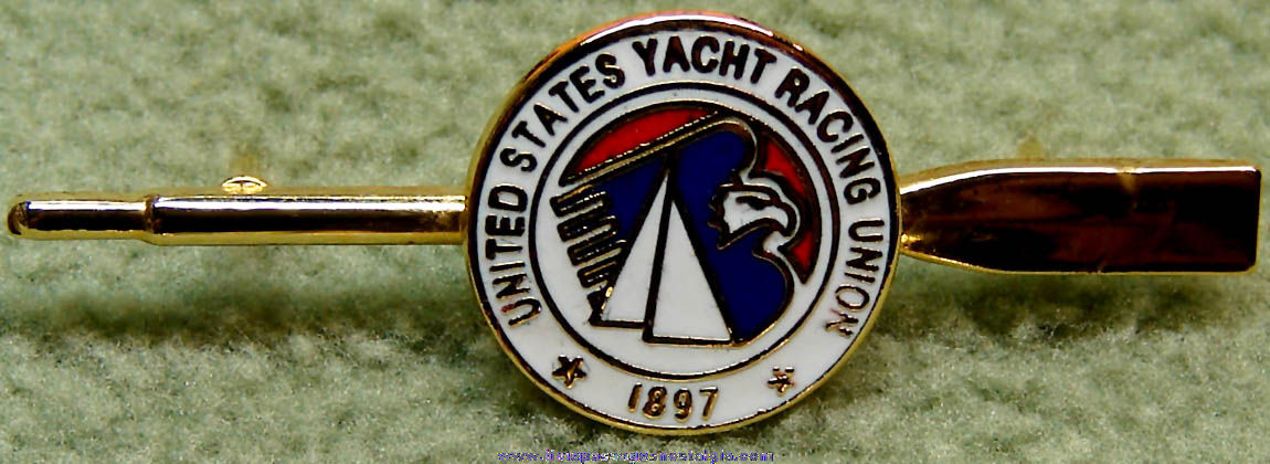United States Yacht Racing Union Advertising Enameled Jewelry Pin