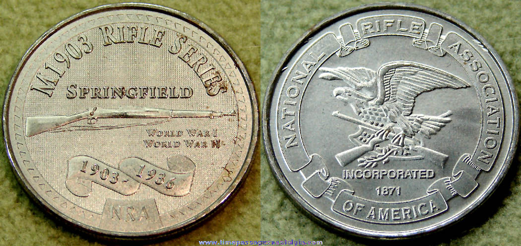 National Rifle Association of America M1903 Springfield Rifle Medal Token Coin