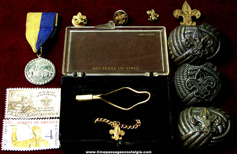 (11) Small Old Boy Scout Related items