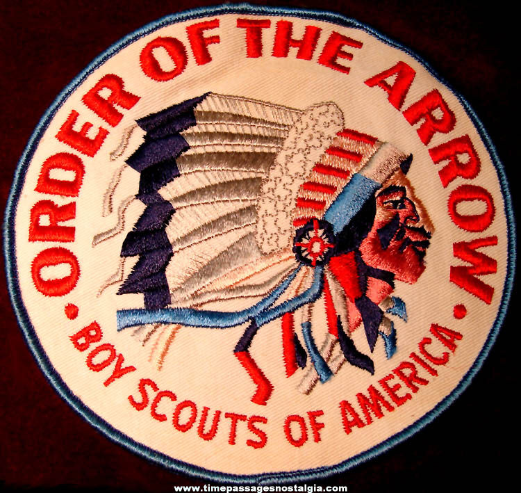 Large Colorful Old Boy Scout Order of The Arrow Embroidered Cloth Patch