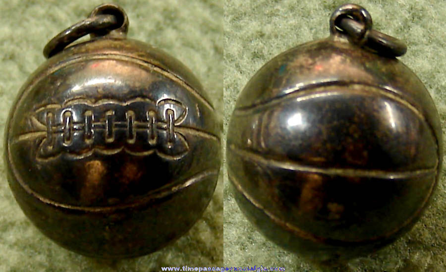 Old Sterling Silver Soccer Ball Sports Award Charm or Pendant