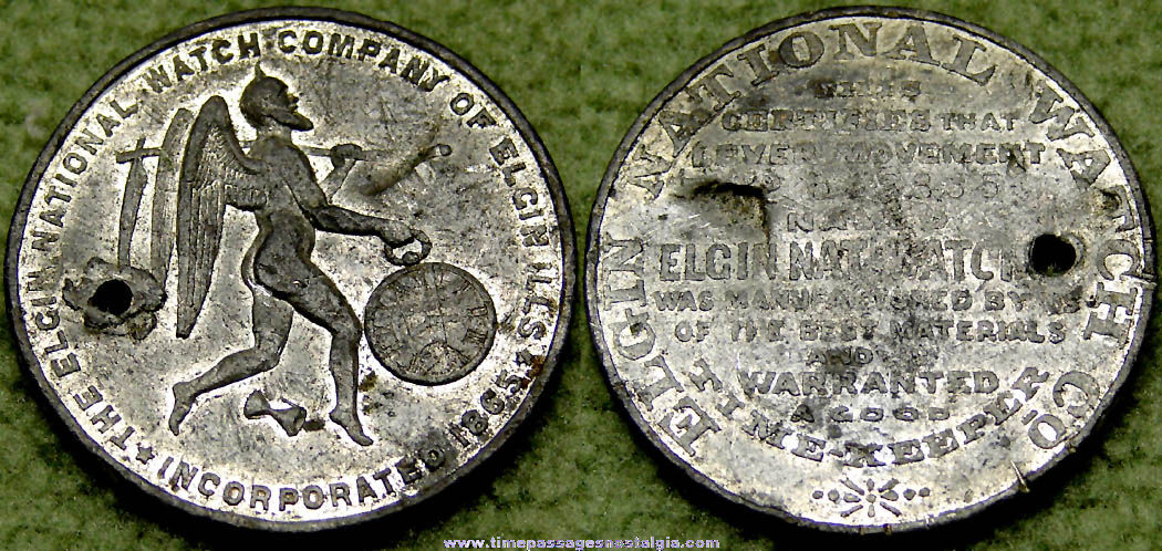 Old Elgin National Watch Company Advertising Token Coin