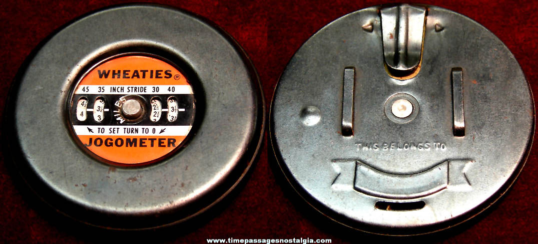 Old Metal General Mills Wheaties Cereal Advertising Premium Jogometer