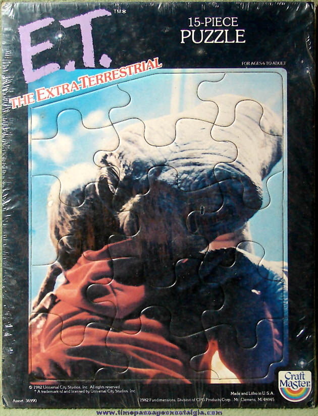 Unopened 1982 ET The Extra Terrestrial Craft Master Jigsaw Puzzle