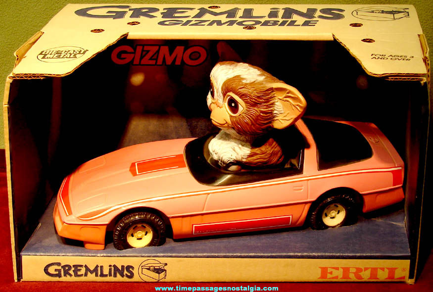 Large Boxed 1984 Ertl Gremlins Gizmo Character Gizmobile Toy Car