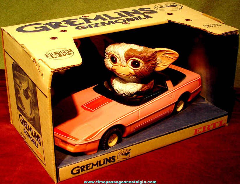 Large Boxed 1984 Ertl Gremlins Gizmo Character Gizmobile Toy Car