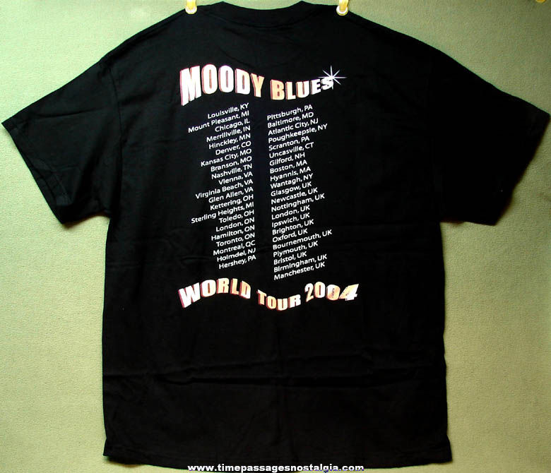Unused 2004 Moody Blues World Tour Advertising Concert Souvenir T-Shirt