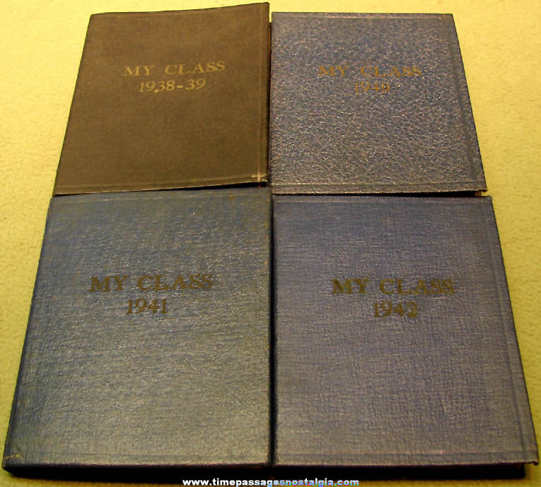 (4) 1938 - 1942 Massachusetts Girls School Photograph Books with (191) Miniature Photos