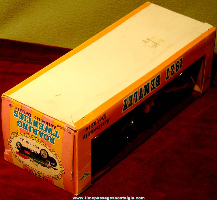 Old Boxed Cragstan 1927 Bentley Convertible Toy Car with Driver